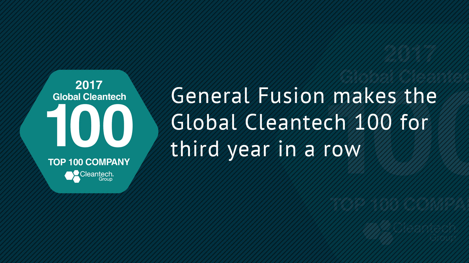 For third year in a row, General Fusion makes the Global Cleantech 100