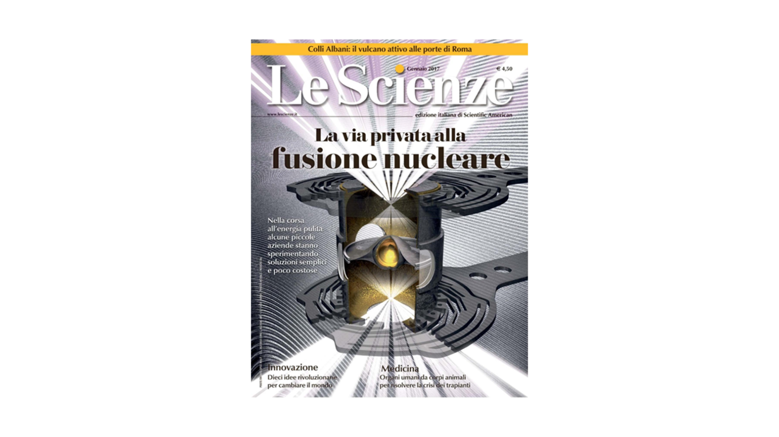 Private fusion companies on the cover of Le Scienze